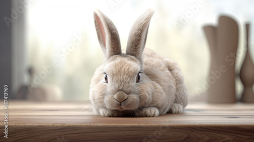 Bunny rabbit laying down illustration