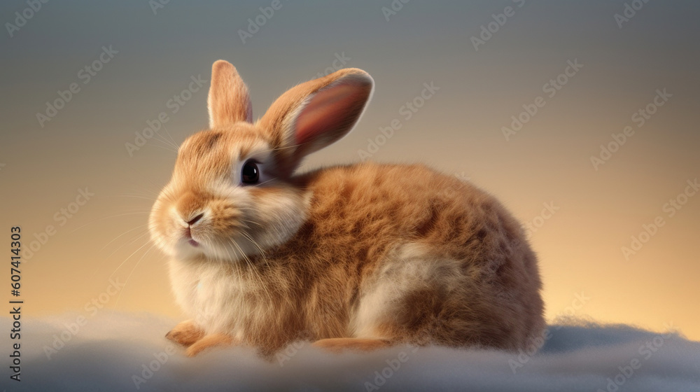 Bunny rabbit laying down illustration