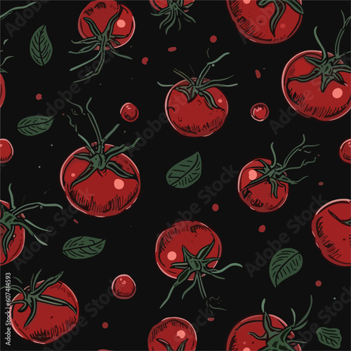 Seamless Colorful Tomato Pattern.

Seamless pattern of tomatos in colorful style. Add color to your digital project with our pattern!