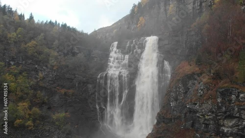 Voss Waterfall - Skjervet fossen drone photo