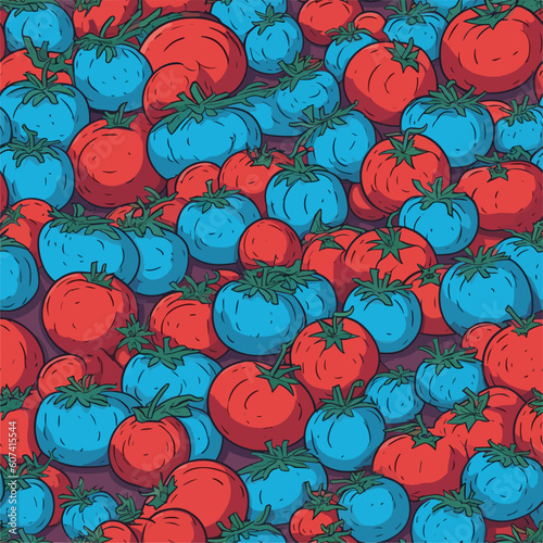 Seamless Colorful Tomato Pattern.

Seamless pattern of tomatos in colorful style. Add color to your digital project with our pattern!