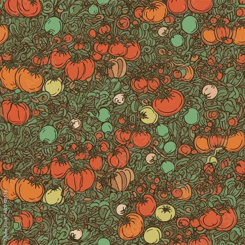 Seamless Colorful Tomato Pattern.

Seamless pattern of tomatos in colorful style. Add color to your digital project with our pattern!