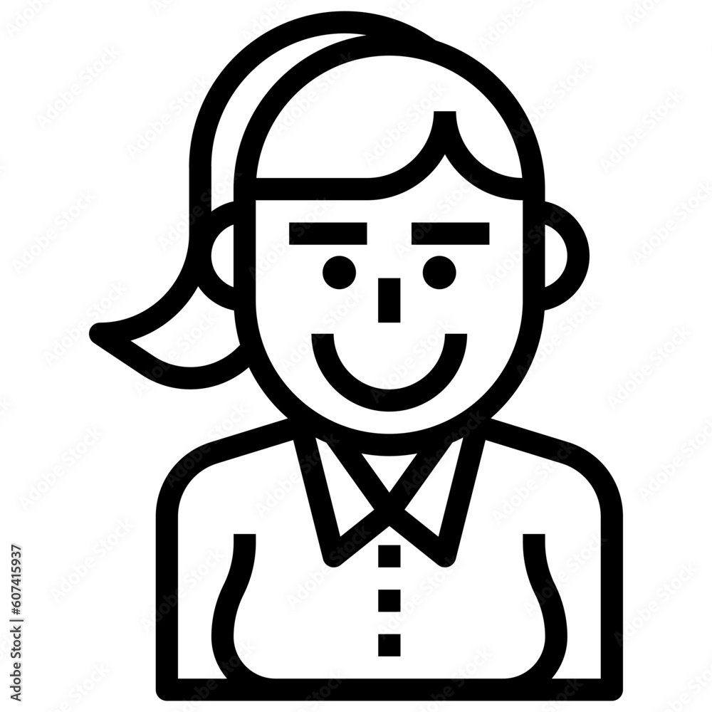 portrait line icon,linear,outline,graphic,illustration portrait line icon,linear,outline,graphic,illustration
