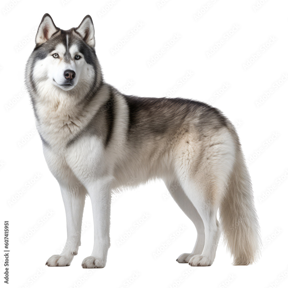 Siberian Husky dog isolated on white