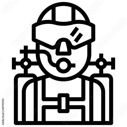 diver line icon,linear,outline,graphic,illustration