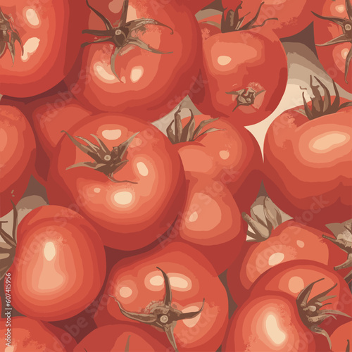 Seamless Colorful Tomato Pattern.

Seamless pattern of tomatos in colorful style. Add color to your digital project with our pattern!