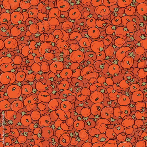 Seamless Colorful Tomato Pattern.Seamless pattern of tomatos in colorful style. Add color to your digital project with our pattern!