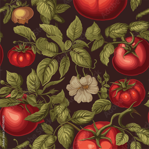Seamless Colorful Tomato Pattern.

Seamless pattern of tomatos in colorful style. Add color to your digital project with our pattern!