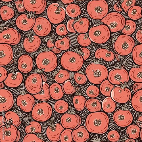 Seamless Colorful Tomato Pattern.

Seamless pattern of tomatos in colorful style. Add color to your digital project with our pattern!