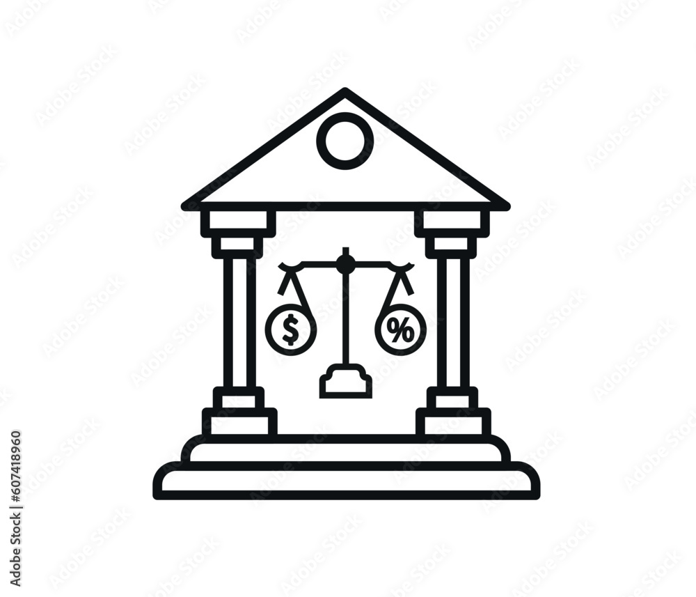 bank interest rates. dollar and percent icon. economy.
bank interest rates. dollar and percent icon. economy.