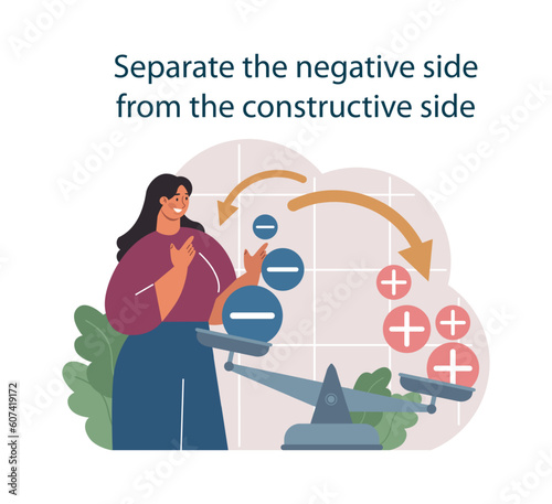 Separate negative aspects from positive part to deal with judgement