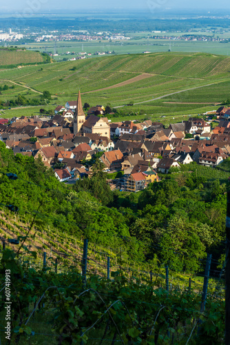 Le village Niedermorschwihr   un tr  sor cach   de l Alsace  son   glise pittoresque au clocher vrill    CeA  Alsace  Grand Est  France
