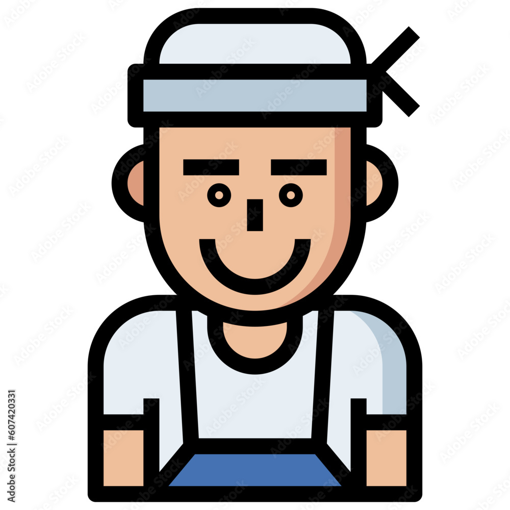 chef line icon,linear,outline,graphic,illustration chef line icon,linear,outline,graphic,illustration