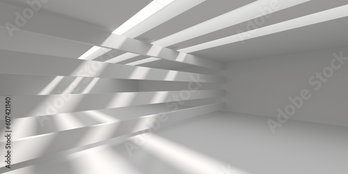Abstract empty modern interior. Concrete walls