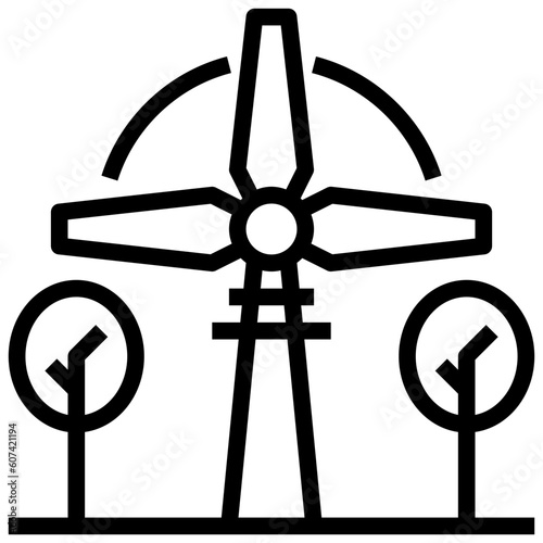 eolic energy line icon,linear,outline,graphic,illustration