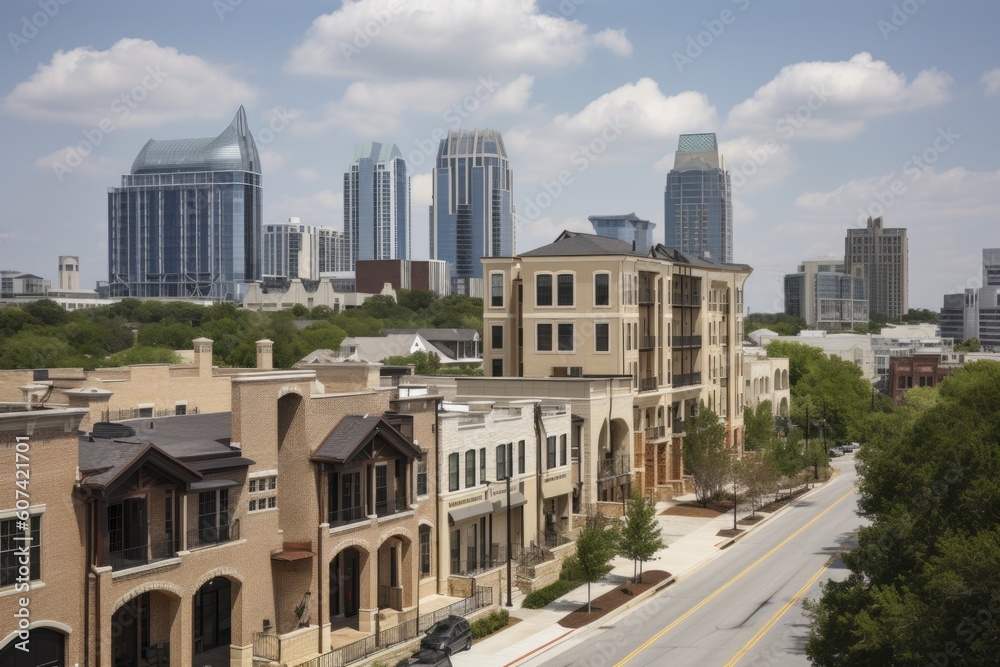 diverse and vibrant communities, with homes and businesses located in the heart of downtown, created with generative ai diverse and vibrant communities, with homes and businesses located in the heart of downtown, created with generative ai
