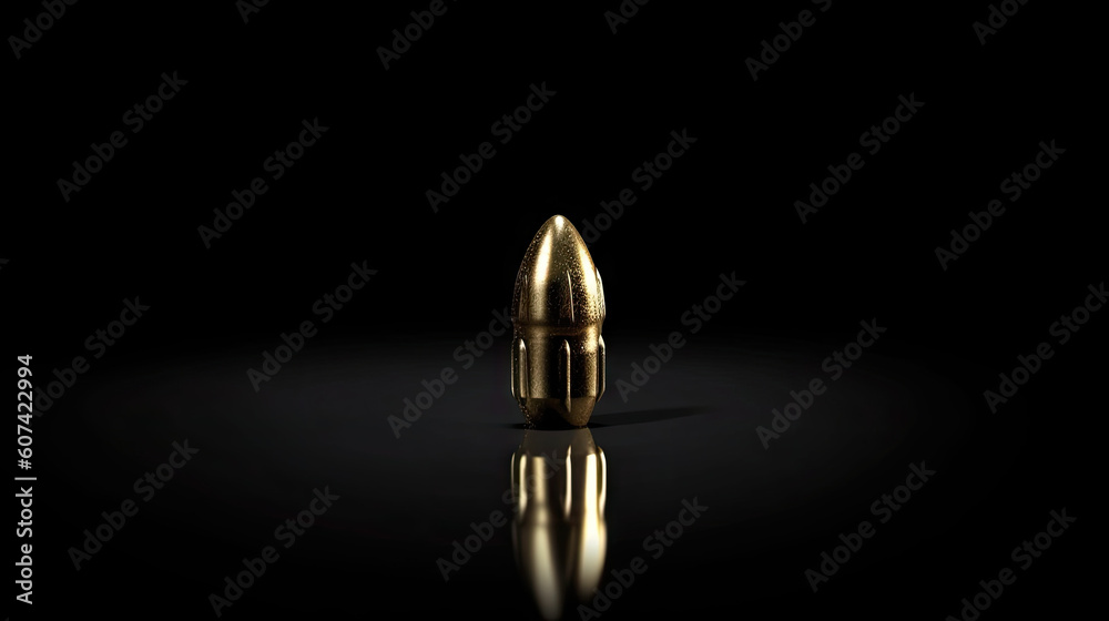 Bullet on black background