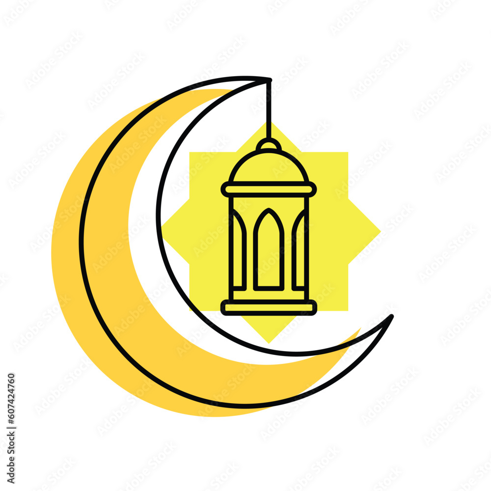 ramadan lantern simple flat icon, islamic lantern icon ramadan lantern simple flat icon, islamic lantern icon