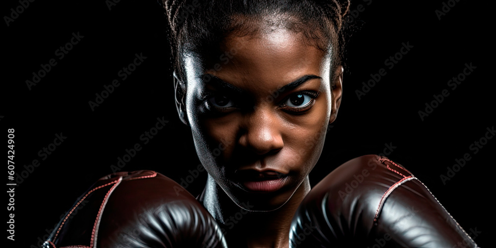 female professional boxer, woman in profession, Generative AI