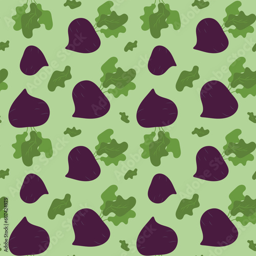 Cute seamless pattern with vegetables