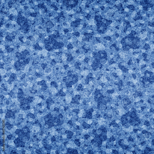 Abstract seamless pattern. Repeating fades blue denim background for prints. Repeated faded distress irregular jean fabric. Chambray fadew random textile. Fading repeat design. Vector illustration
