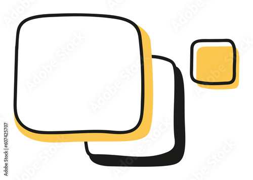 Journal doodle icon. Hand drawn banner or element for notebook, diary and planner. Doodle scribble style. Vector illustration