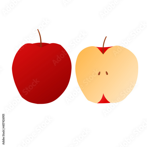 red apple isolated on white background
