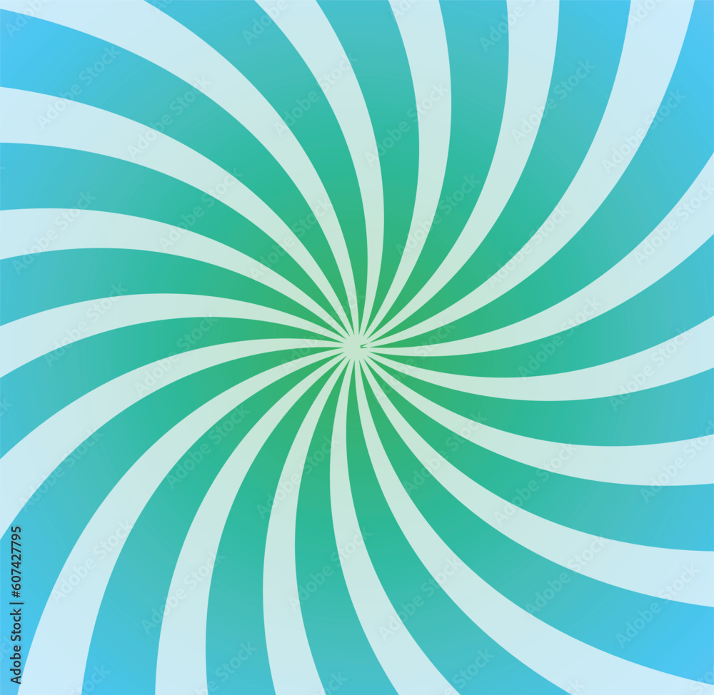 Comic swirl background. Swirl radial pattern or abstract sunburst wallpaper. Vertigo pattern. Abstract rays, vector illustration