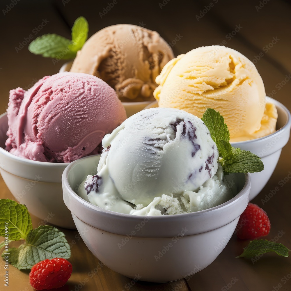 Gelato, minimalistic style, professional Michelin Star gourmet food photography Gelato, minimalistic style, professional Michelin Star gourmet food photography
