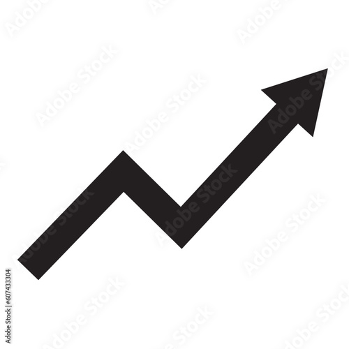 arrow up.Profit growing icon.Growing graph icon on isolated white background.eps1