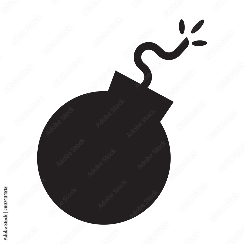 bomb icon vector illustration isolated on white background.eps10 bomb icon vector illustration isolated on white background.eps10