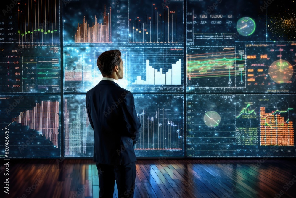 Fototapeta premium Analyst interpreting complex financial data
