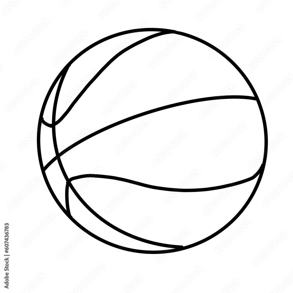 basketball sport hand drawn
