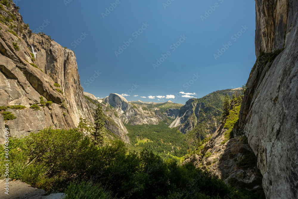 Looking Down Into The Valley From Yosemite Falls Trail