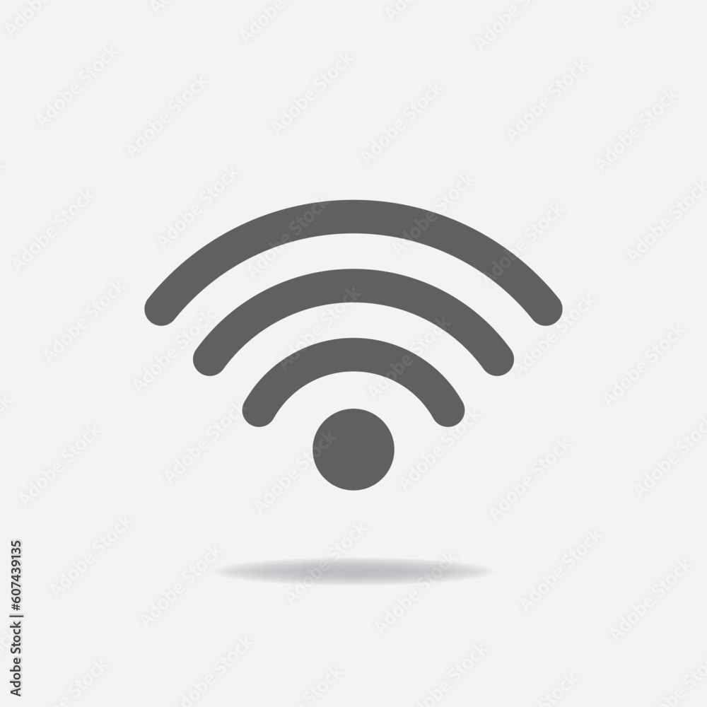 WIFI icon, Wireless internet signal Sign isolated on white background, Flat style for graphic and web design. vector eps WIFI icon, Wireless internet signal Sign isolated on white background, Flat style for graphic and web design. vector eps