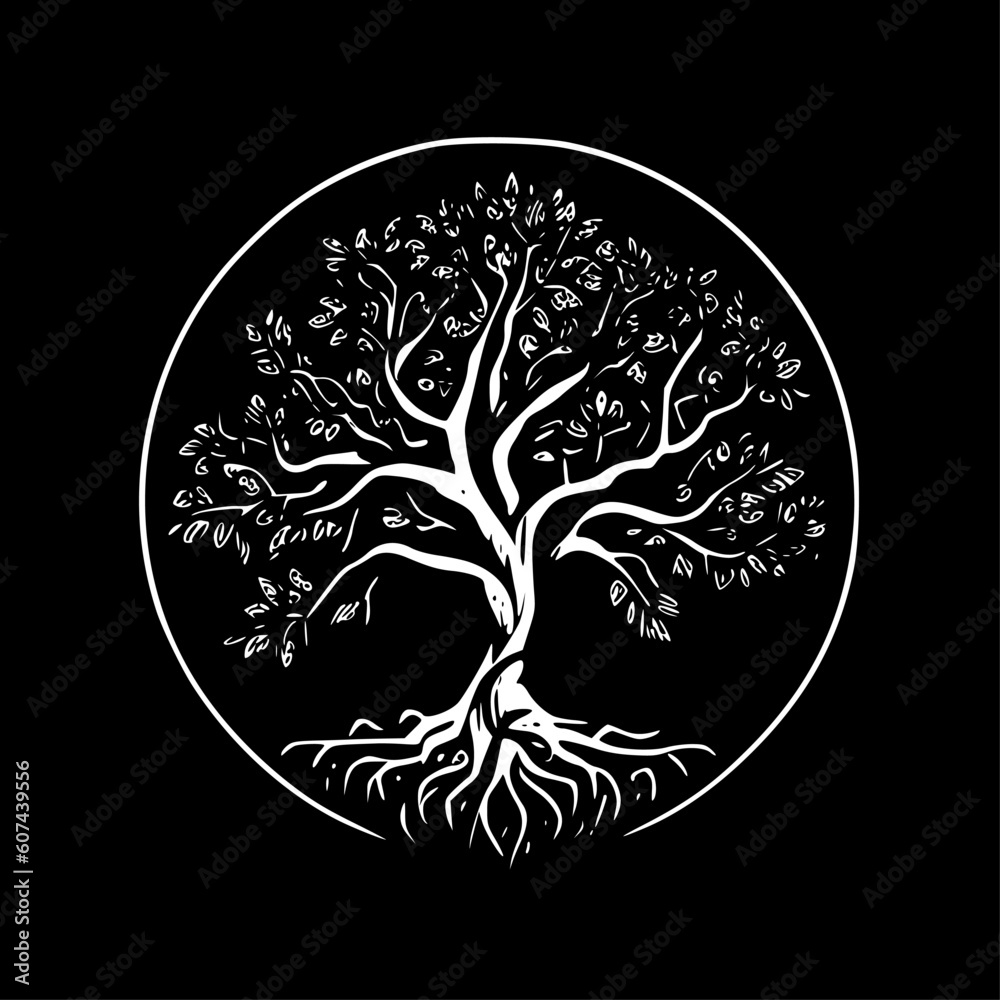 Tree of Life - Minimalist and Flat Logo - Vector illustration Tree of Life - Minimalist and Flat Logo - Vector illustration