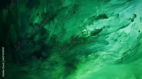 Splashes of green paint. Generative AI