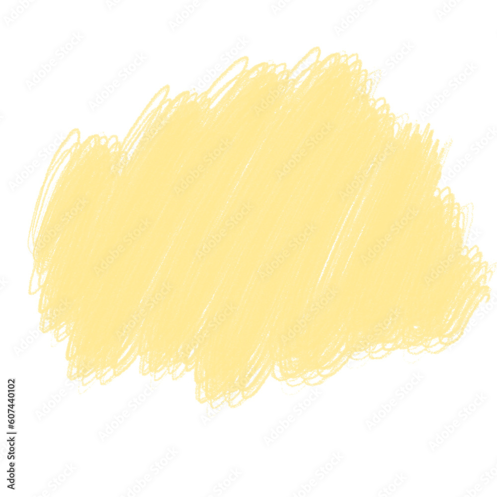 Hand-drawn Cute yellow line, shape, strokes, curve, Decoration and elements design in doodle style