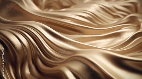 Golden fabric as a background. Generative AI