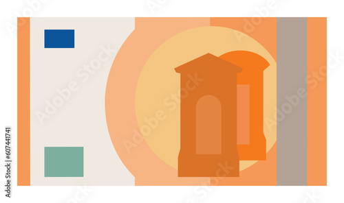 50 euro cash banknote isolated