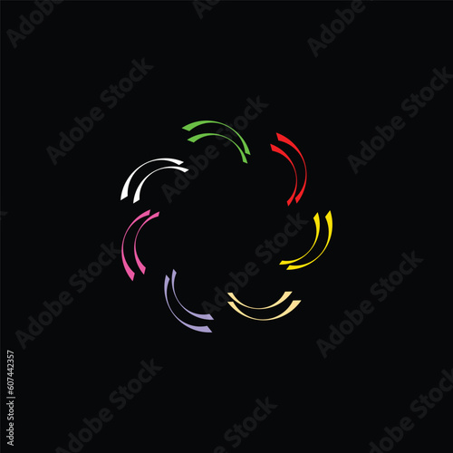 Colorful circle vector logo template design