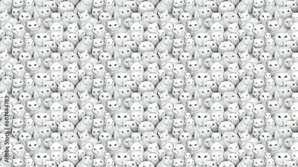 Texture of a crowd of cats