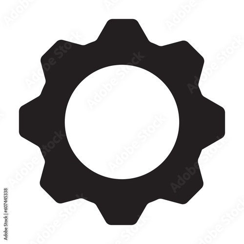 seal on white.Setting icon vector. Gear or Cog.settings vector icon line symbol