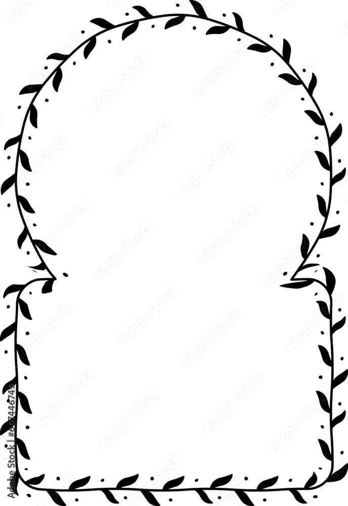 Horseshoe Arch rectangular frame architectural window door ornate