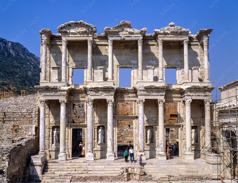 トルコ・エフェソス（エフェス）遺跡、ケルスス（セルシウス）図書館、Celsus Kütüphanesi