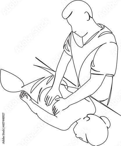 massage therapist doing massage
