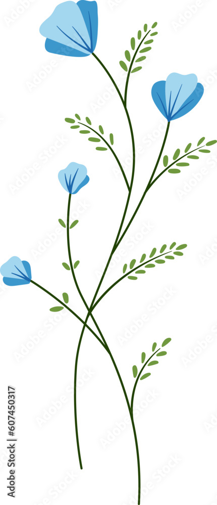 flower and leaf botanical line illustration.
flower and leaf botanical line illustration.