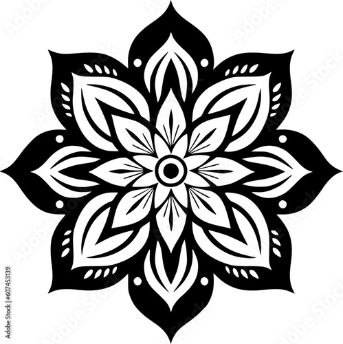 Mandala | Black and White Vector illustration