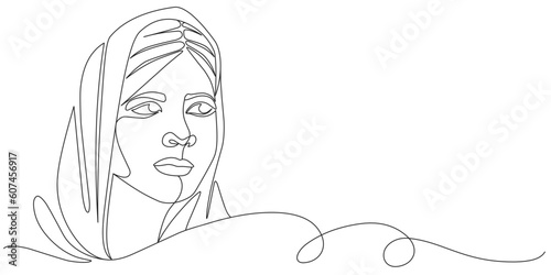 Malala day line art vector illustration