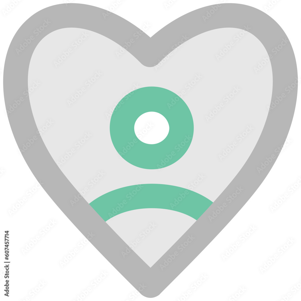 An icon of heart bold line design An icon of heart bold line design